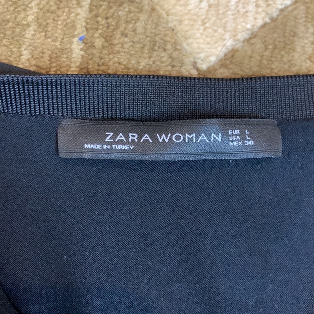 ZARA layered sheer sleeve top - Picture 5 of 9